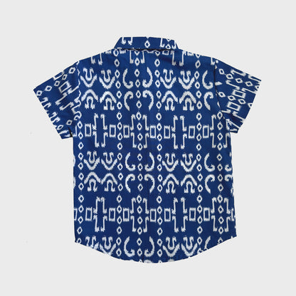 Ikat Navy Batik Shirt