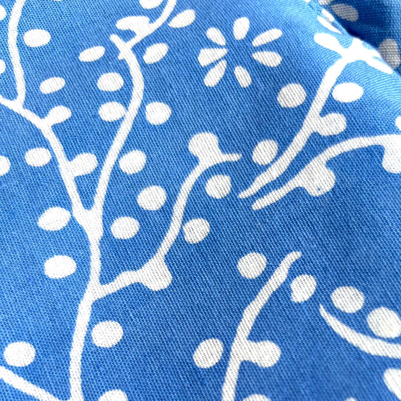 Zoom of the floral batik motifs