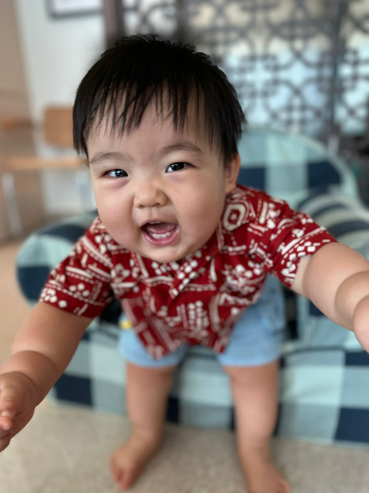 Laire Red Batik Shirt