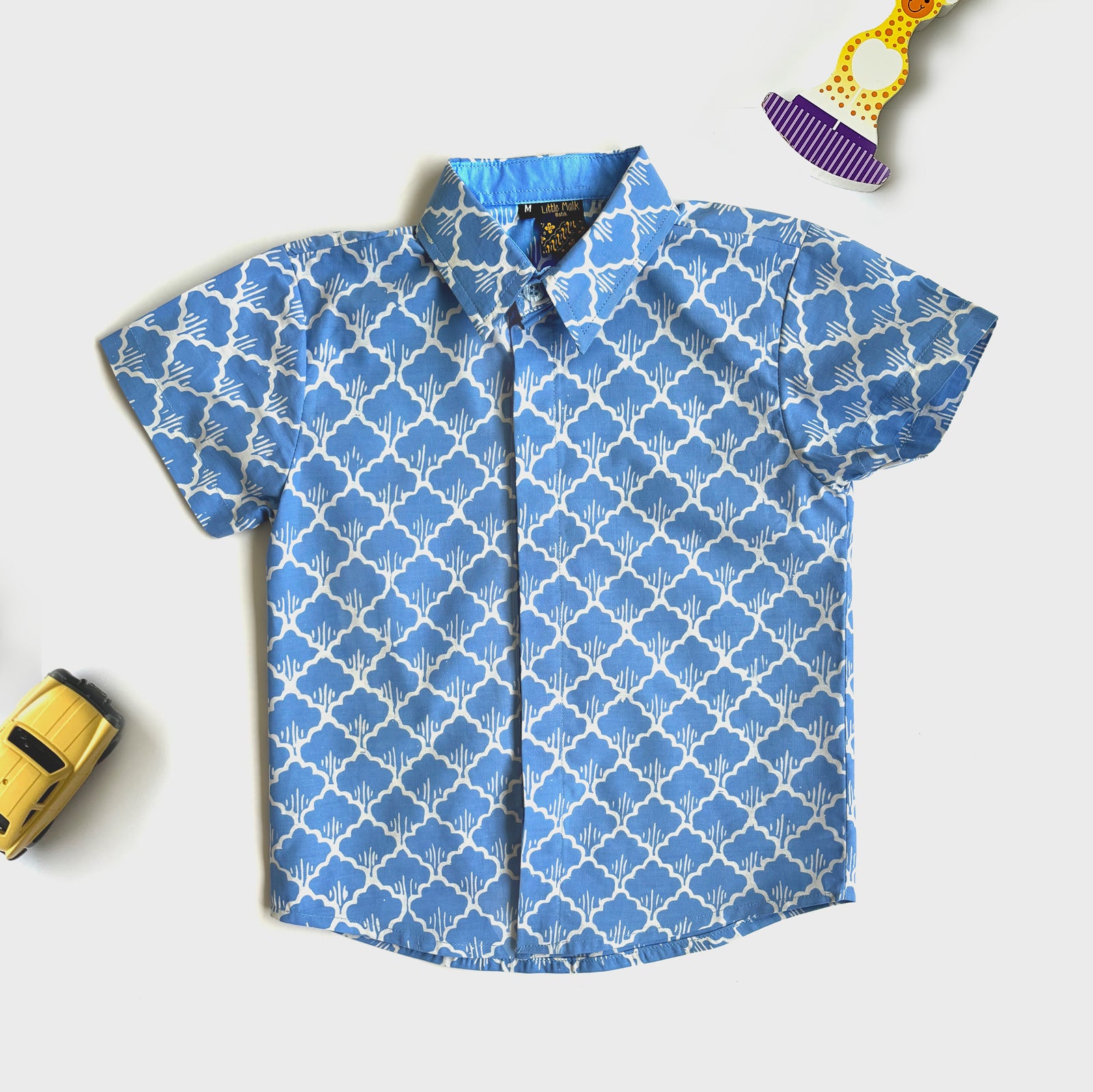 Bunga Blue Batik Shirt – Dots and Dribble Batik