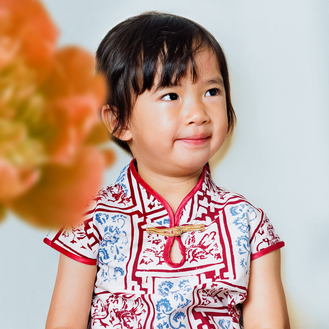 Little Jade Cheongsam - Modern Chinoiserie Batik