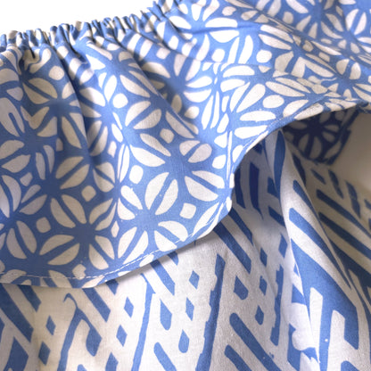 Collar detail of the batik dress