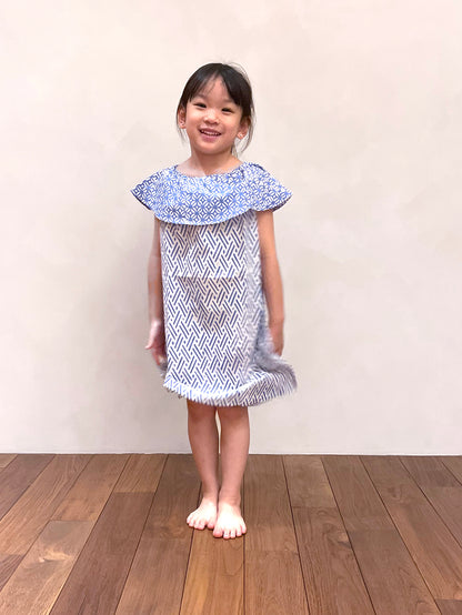 Raina Blue Batik Dress