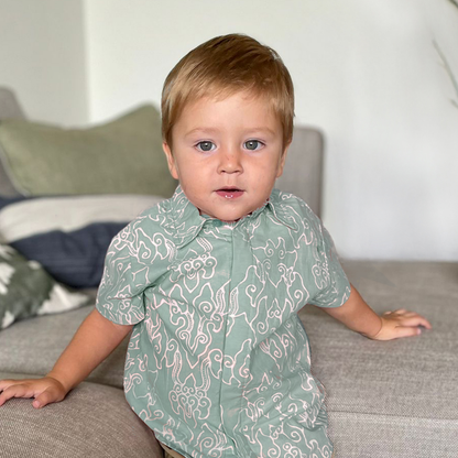 Megamendung Green Batik Shirt